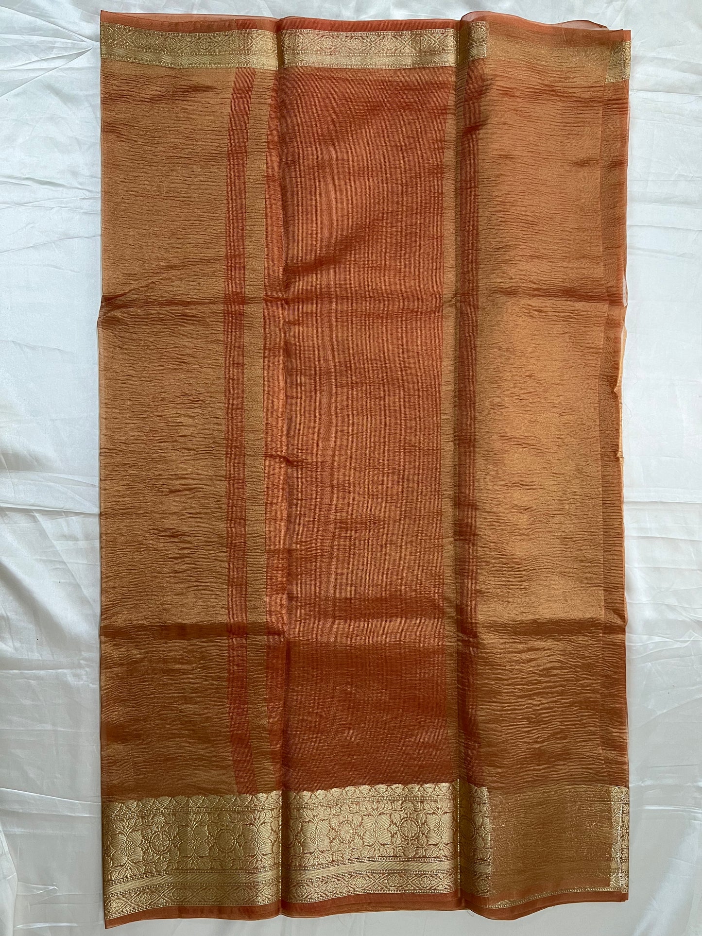 Crushed Tissue Silk Saree | Banarasi Woven Saree