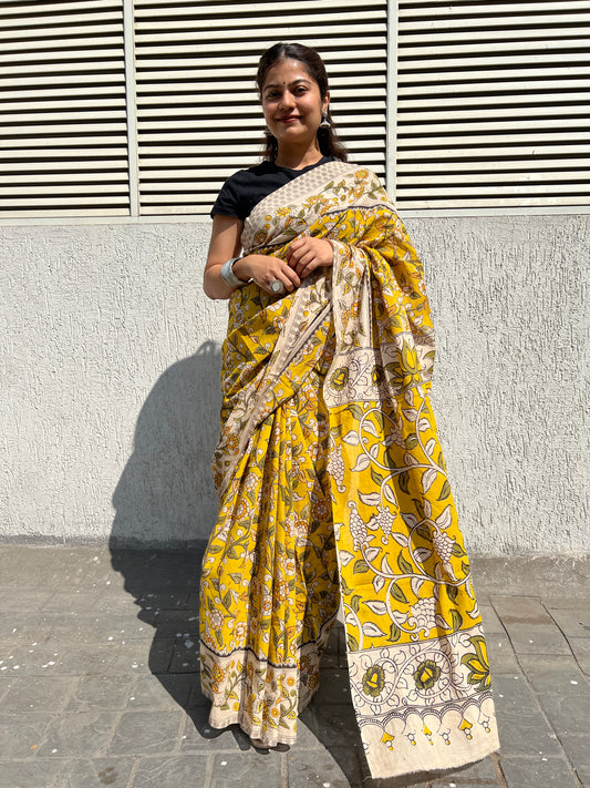 Kalamkari cotton saree