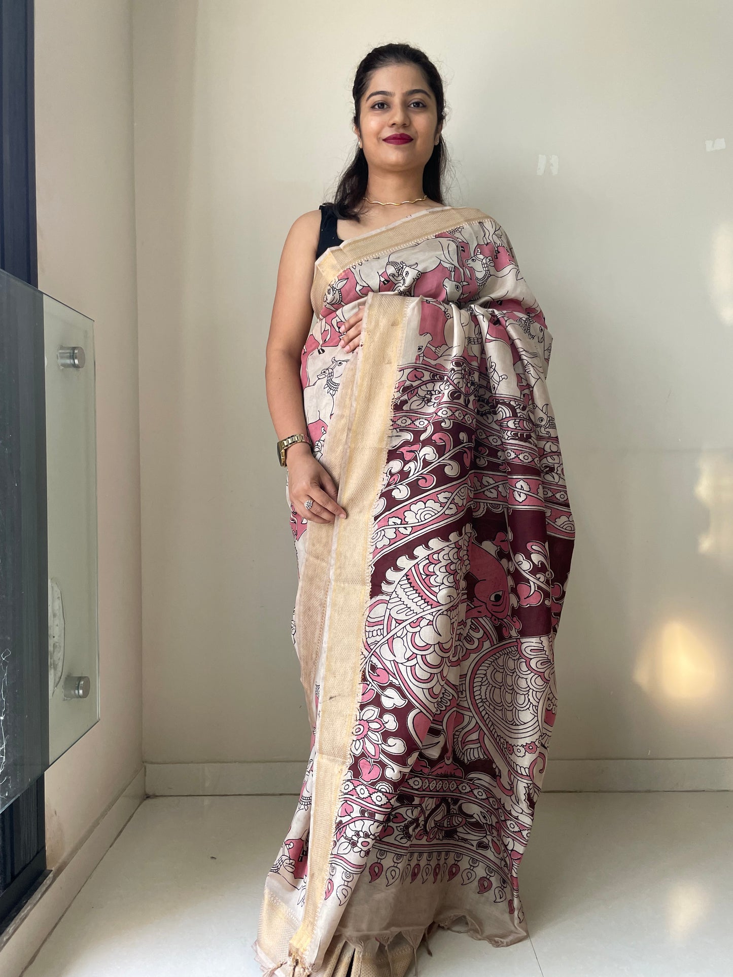 Kalamkari chennur silk saree