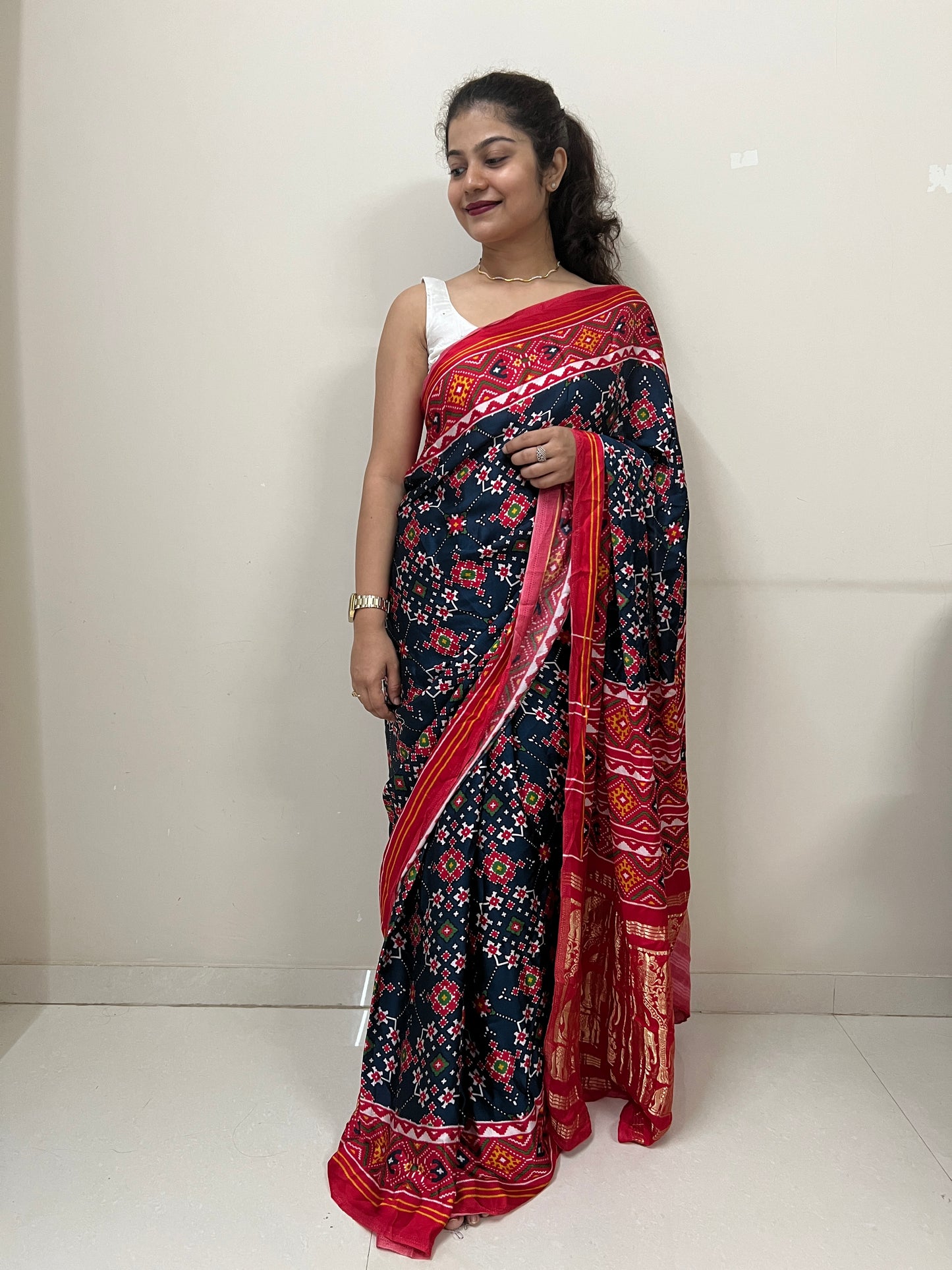 Patola printed silk saree