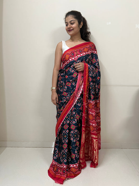 Patola printed silk saree