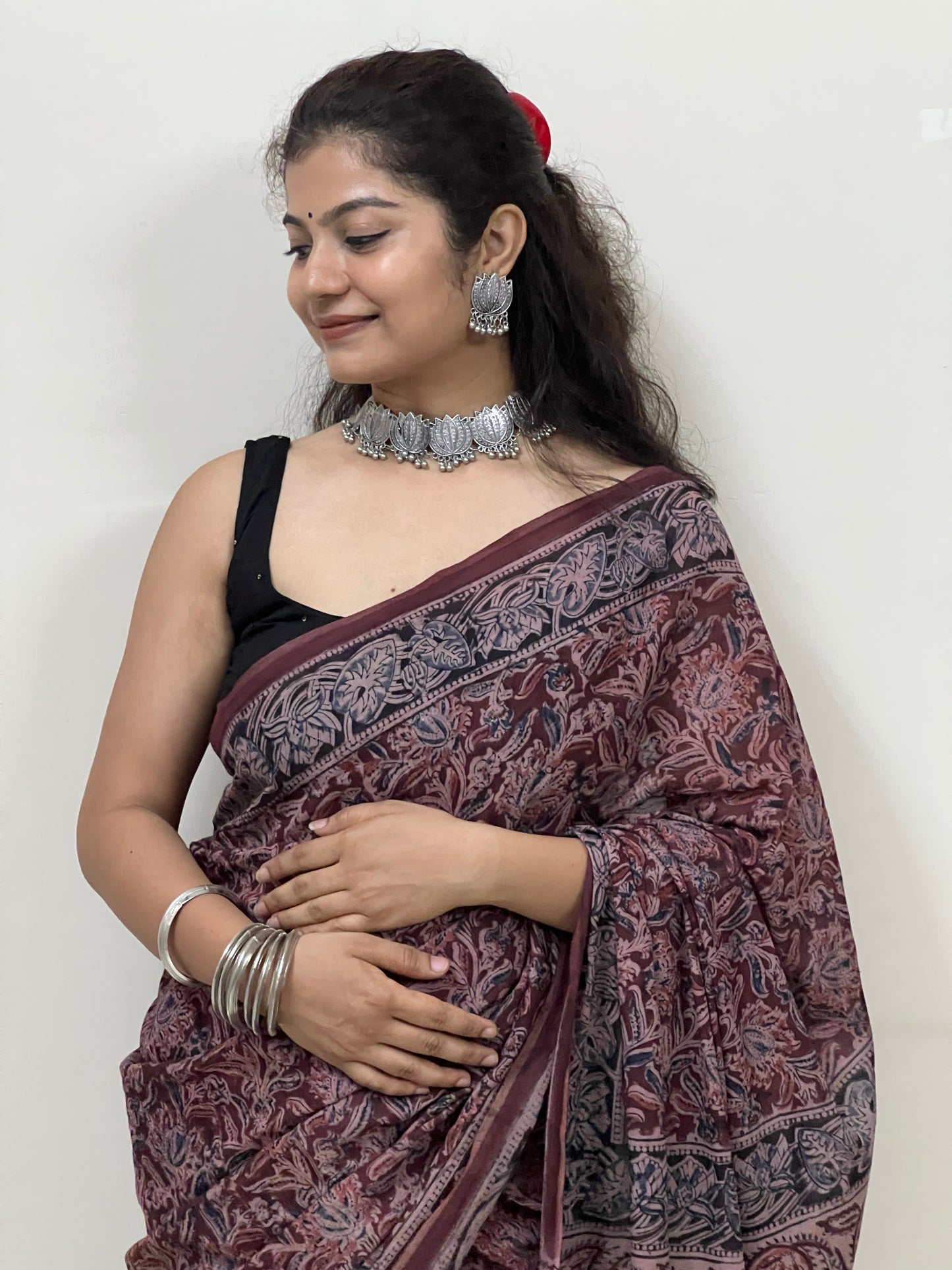 Kalamkari mul cotton saree