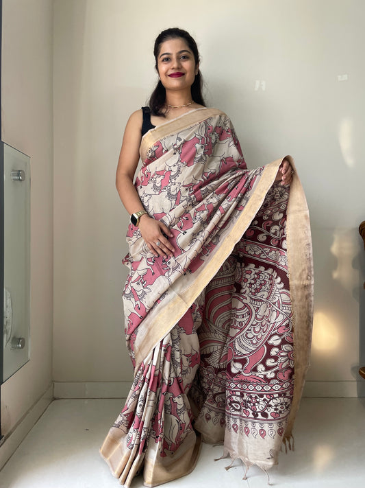 Kalamkari chennur silk saree
