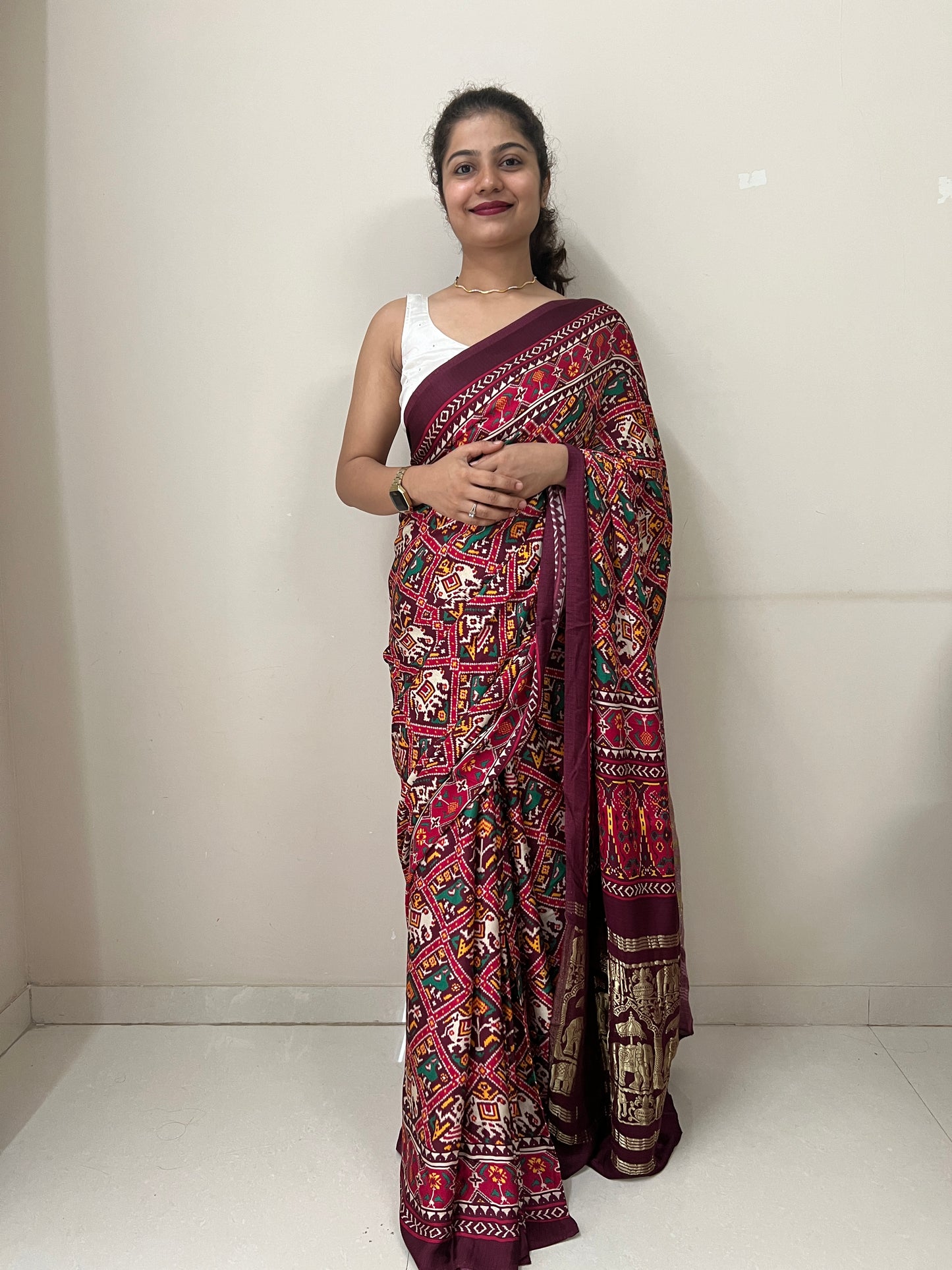 Patola printed silk saree