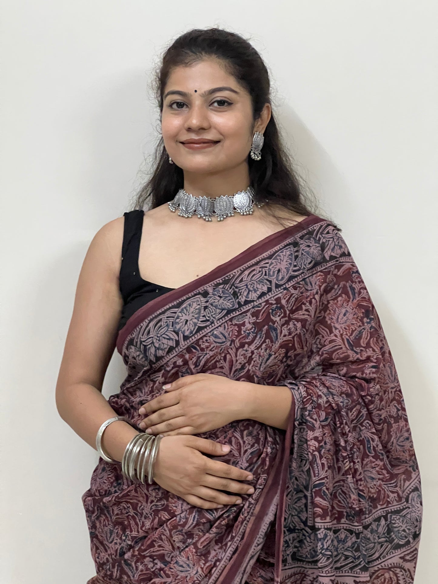 Kalamkari mul cotton saree