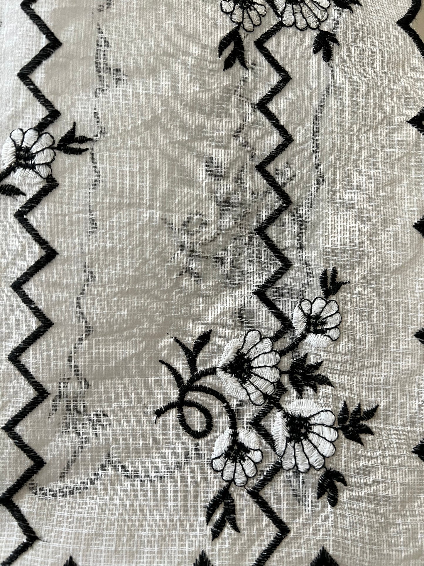 Kota doria embroidered dupatta