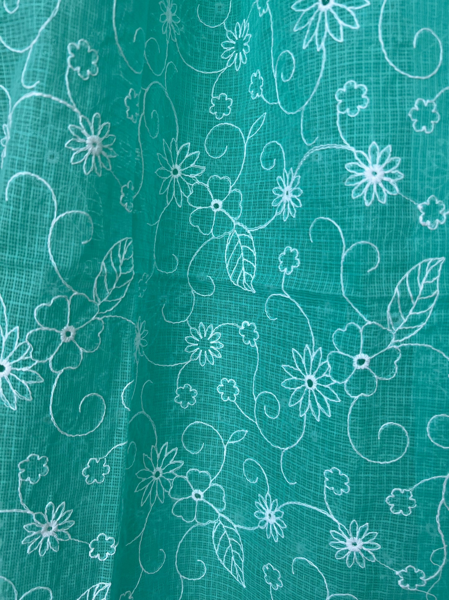 Kota doria embroidered dupatta