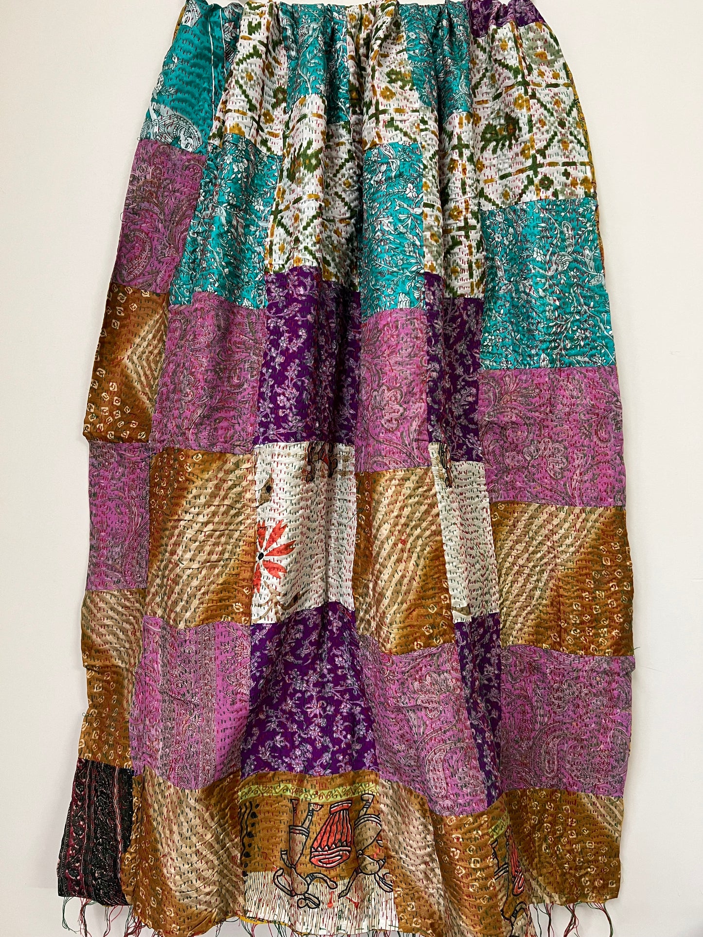 Kantha embroidered dupatta