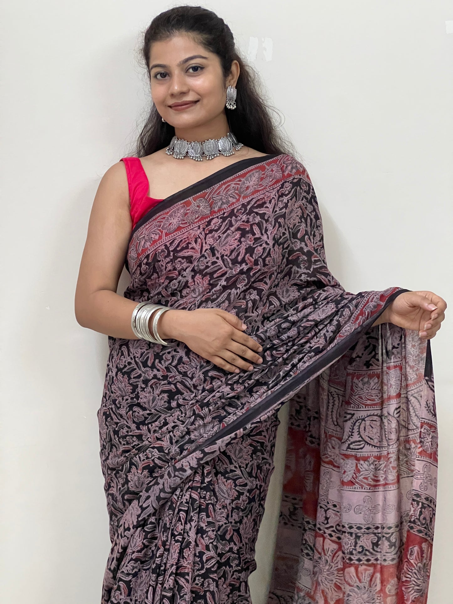 Kalamkari mul cotton saree