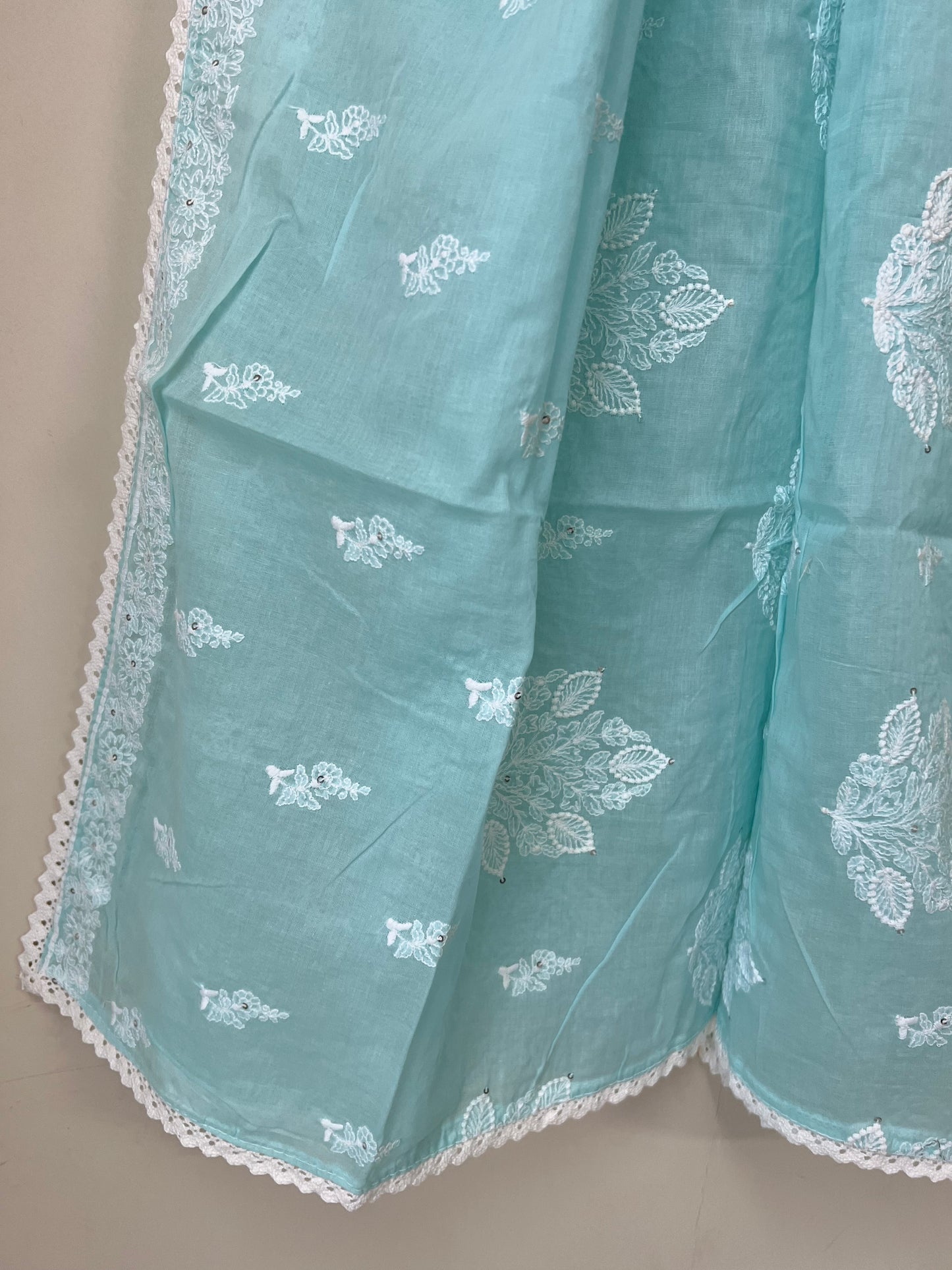 Mul cotton embroidered dupatta