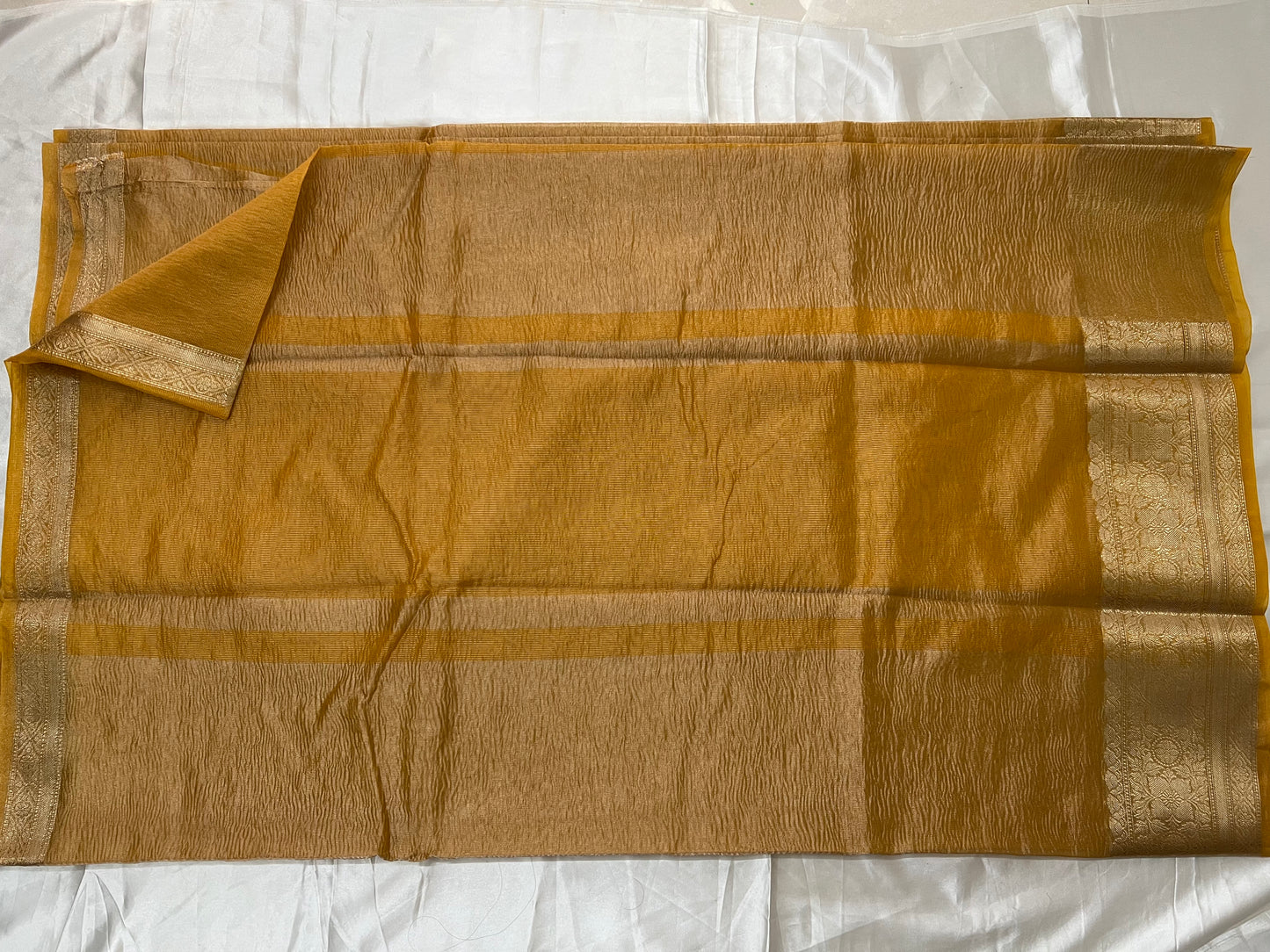 Crushed Tissue Silk Saree | Banarasi Woven Saree
