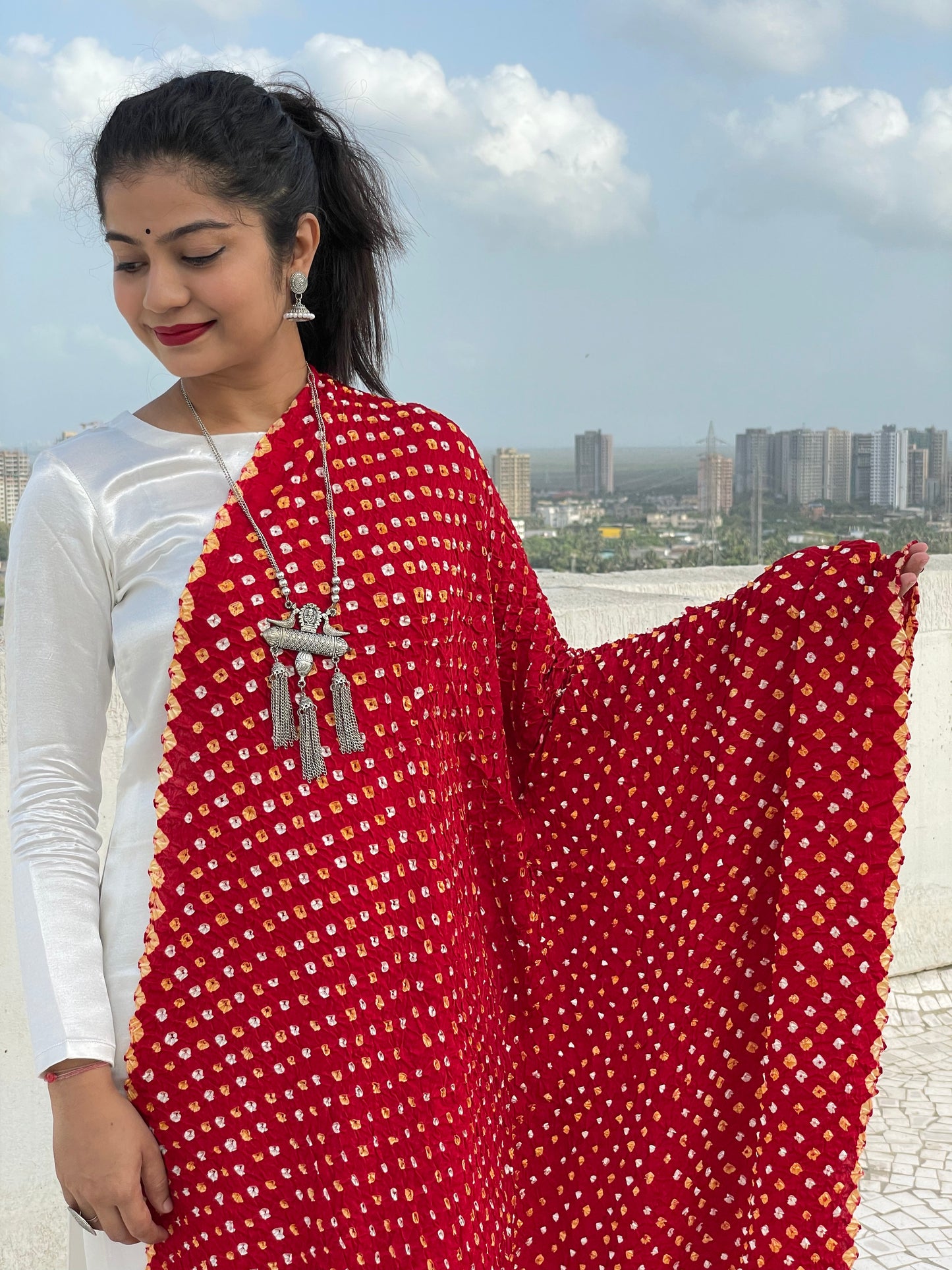 Bandhani Silk Dupatta