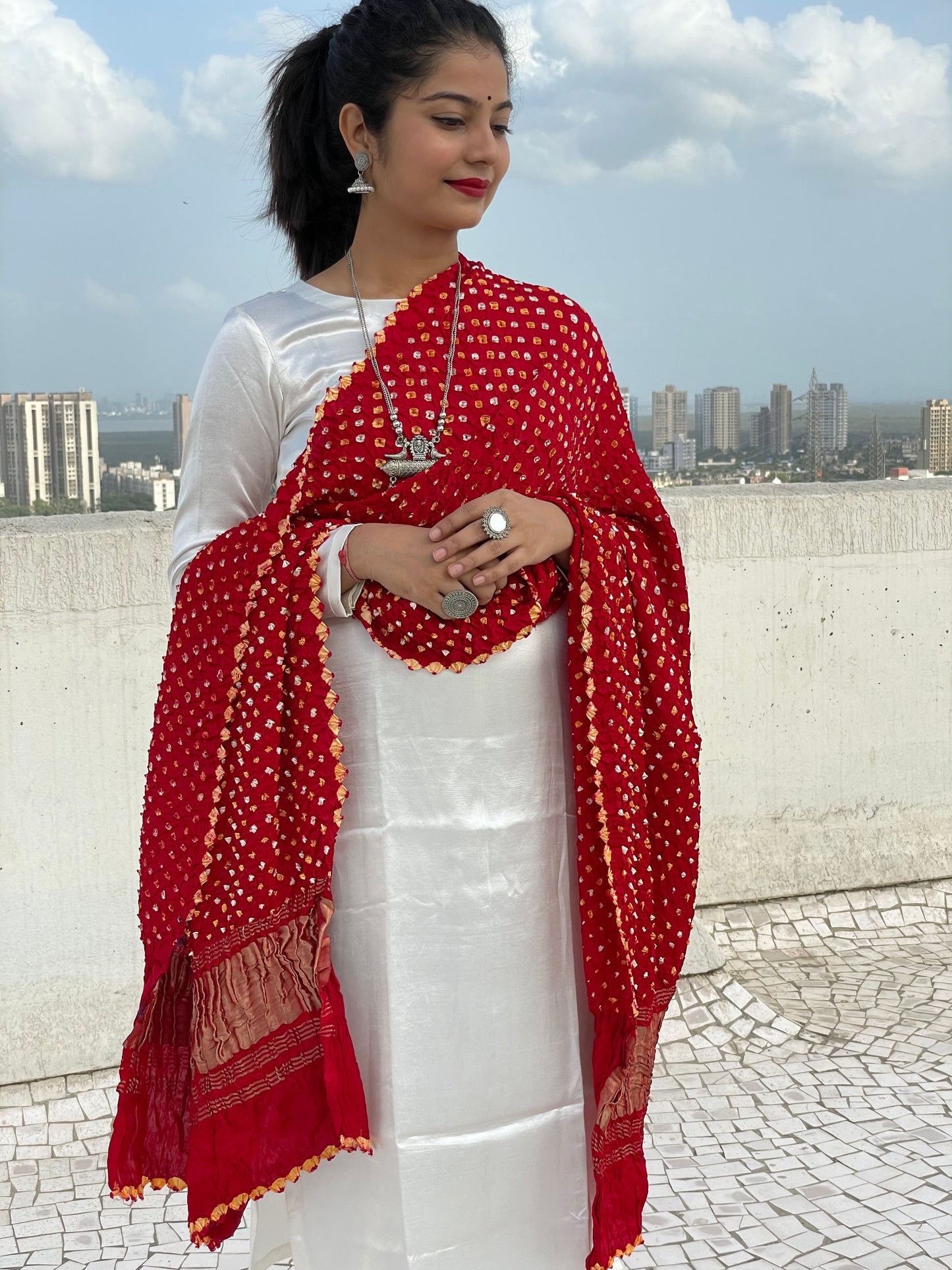 Bandhani Silk Dupatta