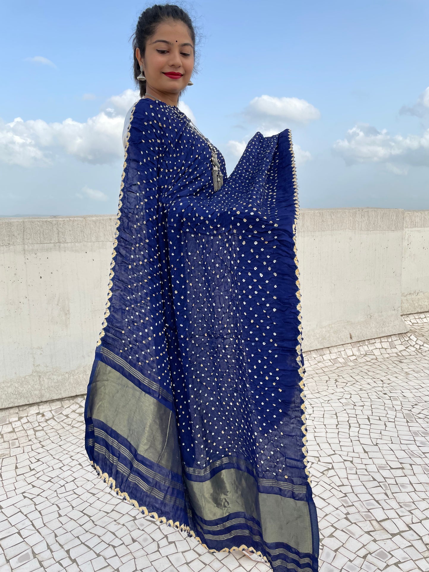 Bandhani Silk Dupatta