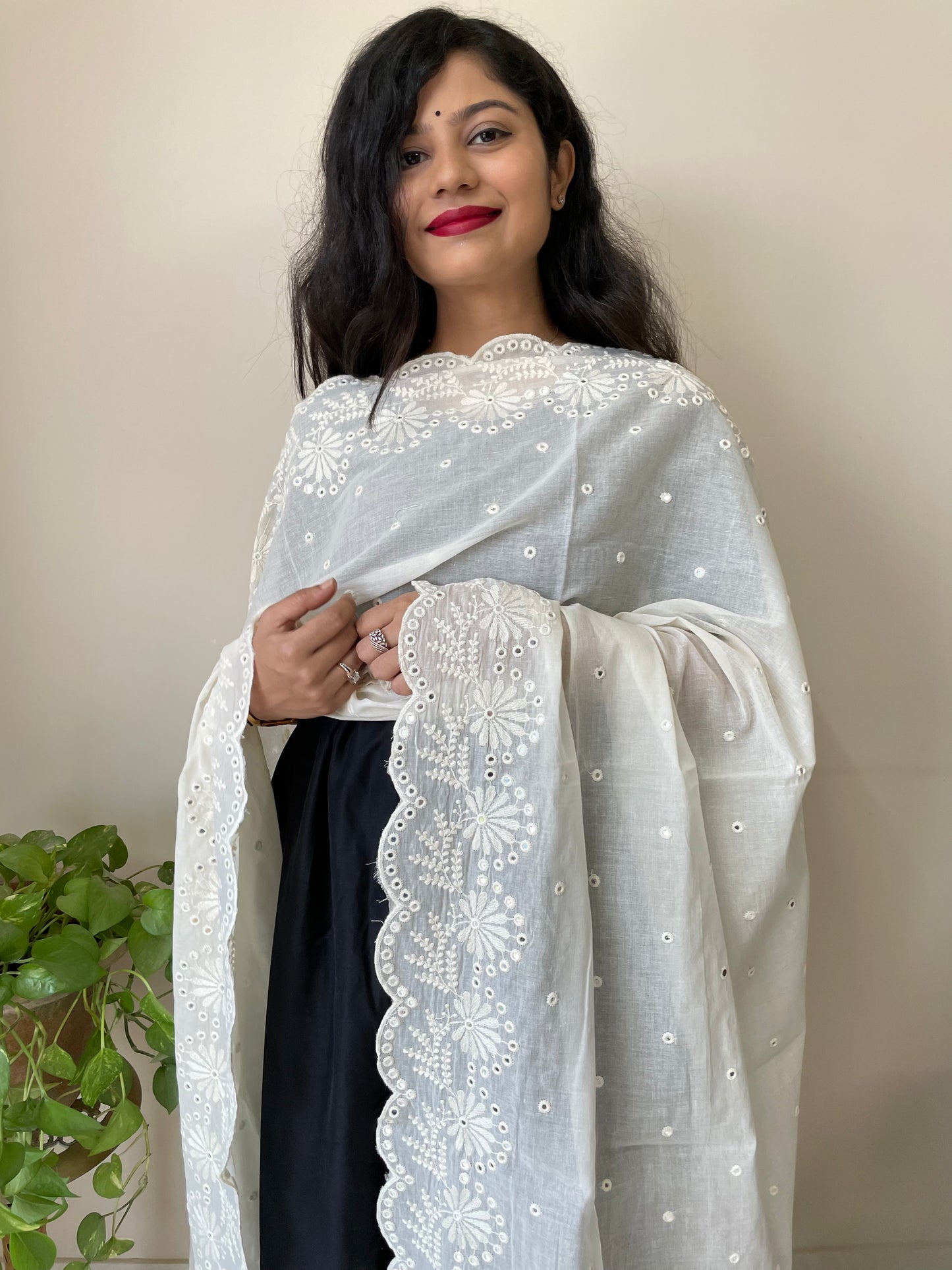 Dyable Mul Cotton Dupatta