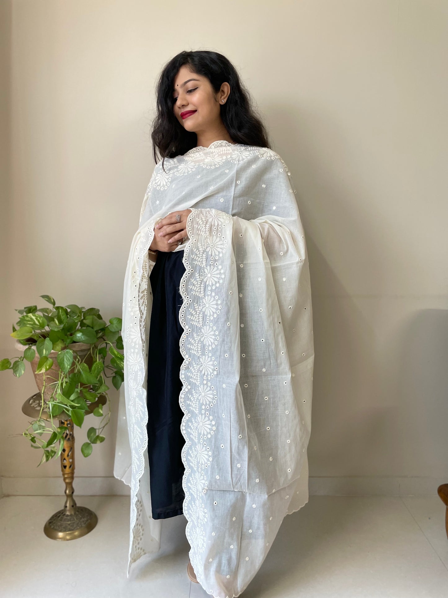 Dyable Mul Cotton Dupatta