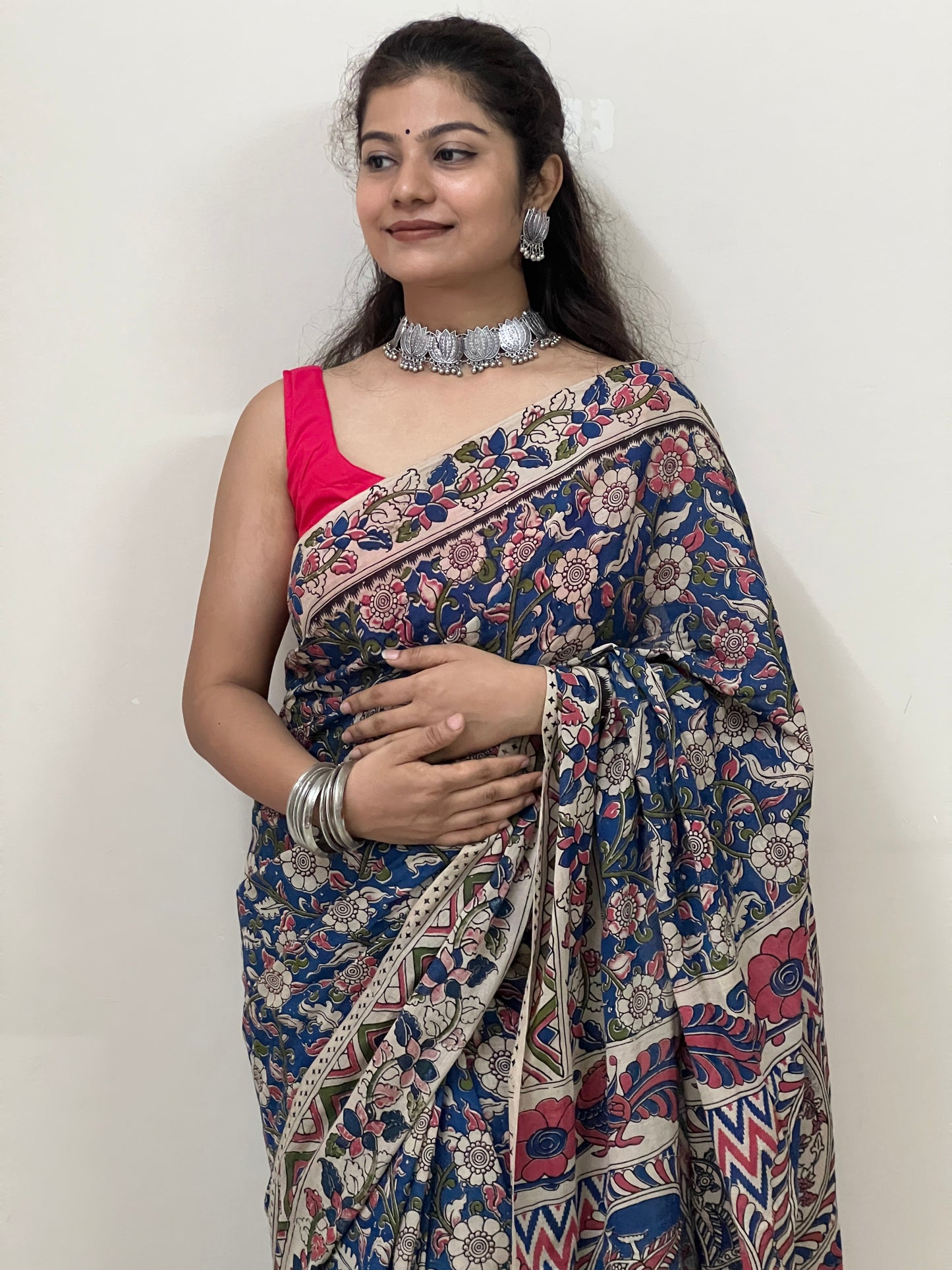 Kalamkari mul cotton saree