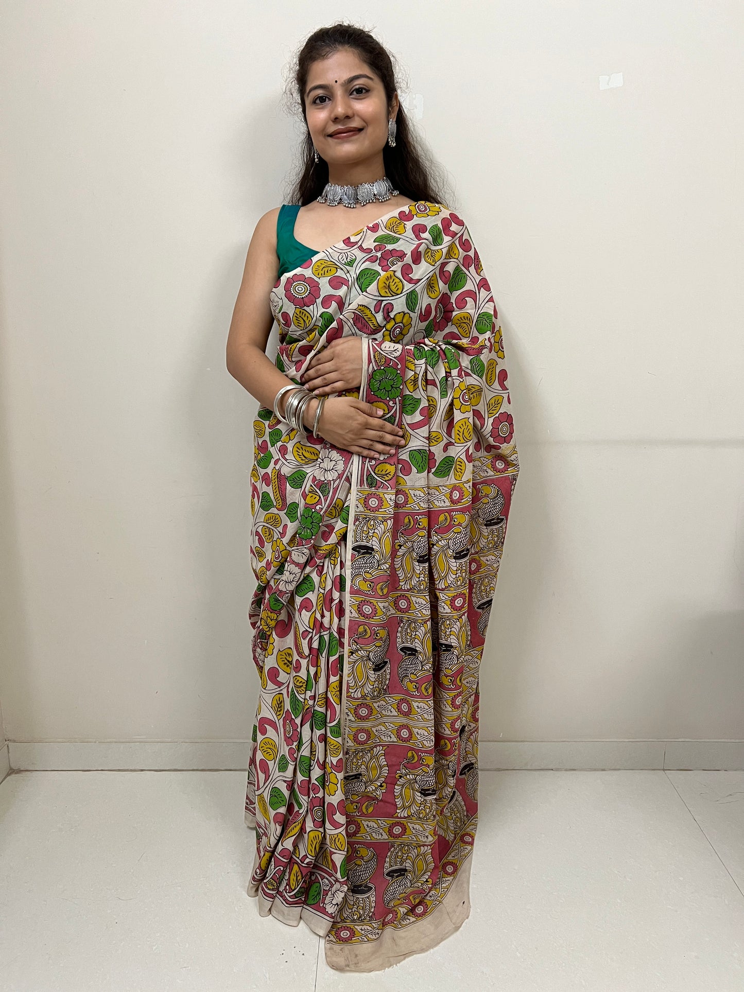 Kalamkari mul cotton saree