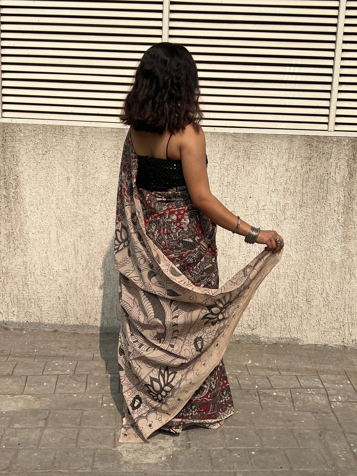 Kalamkari mul cotton saree