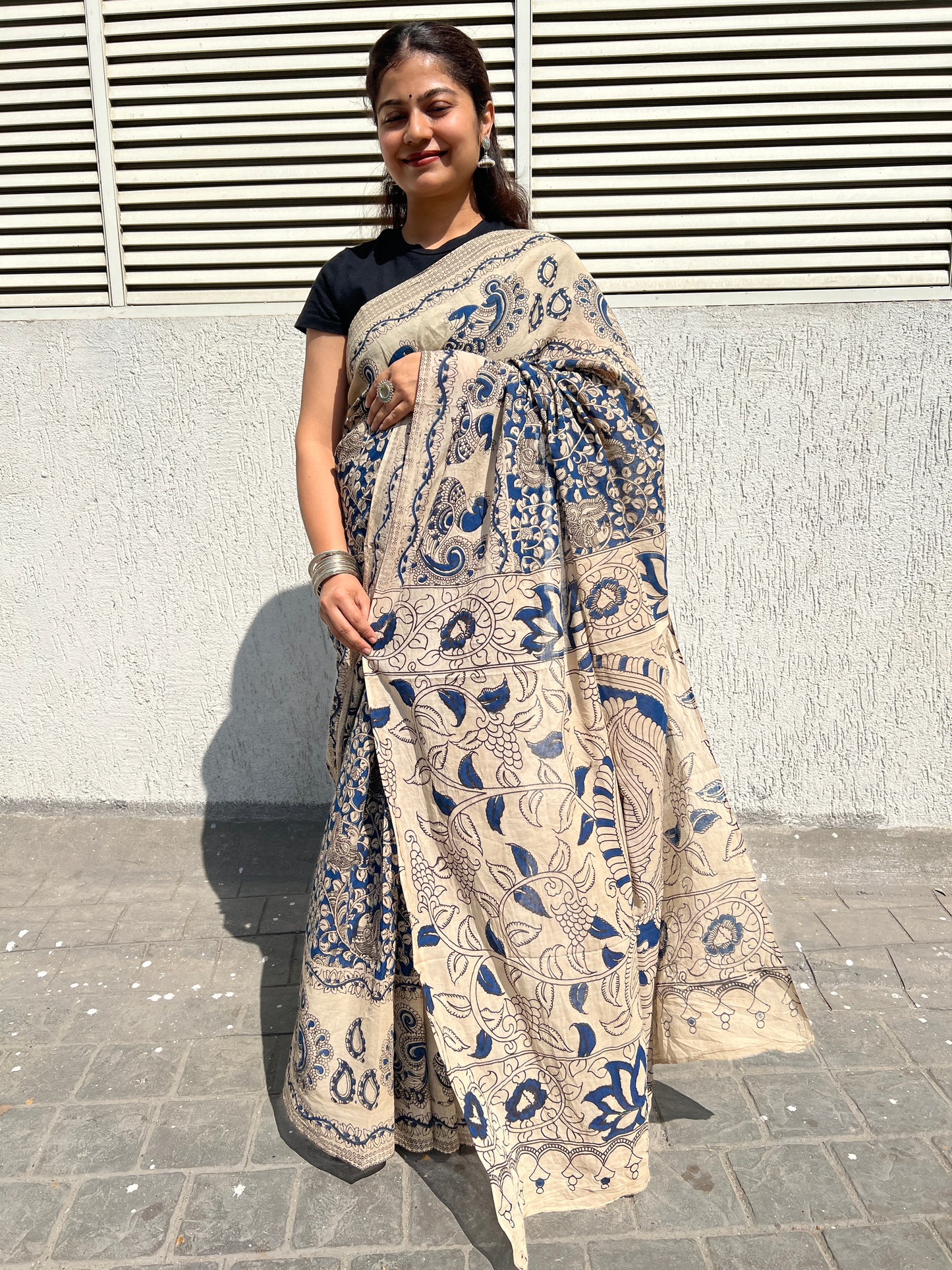 Kalamkari cotton saree