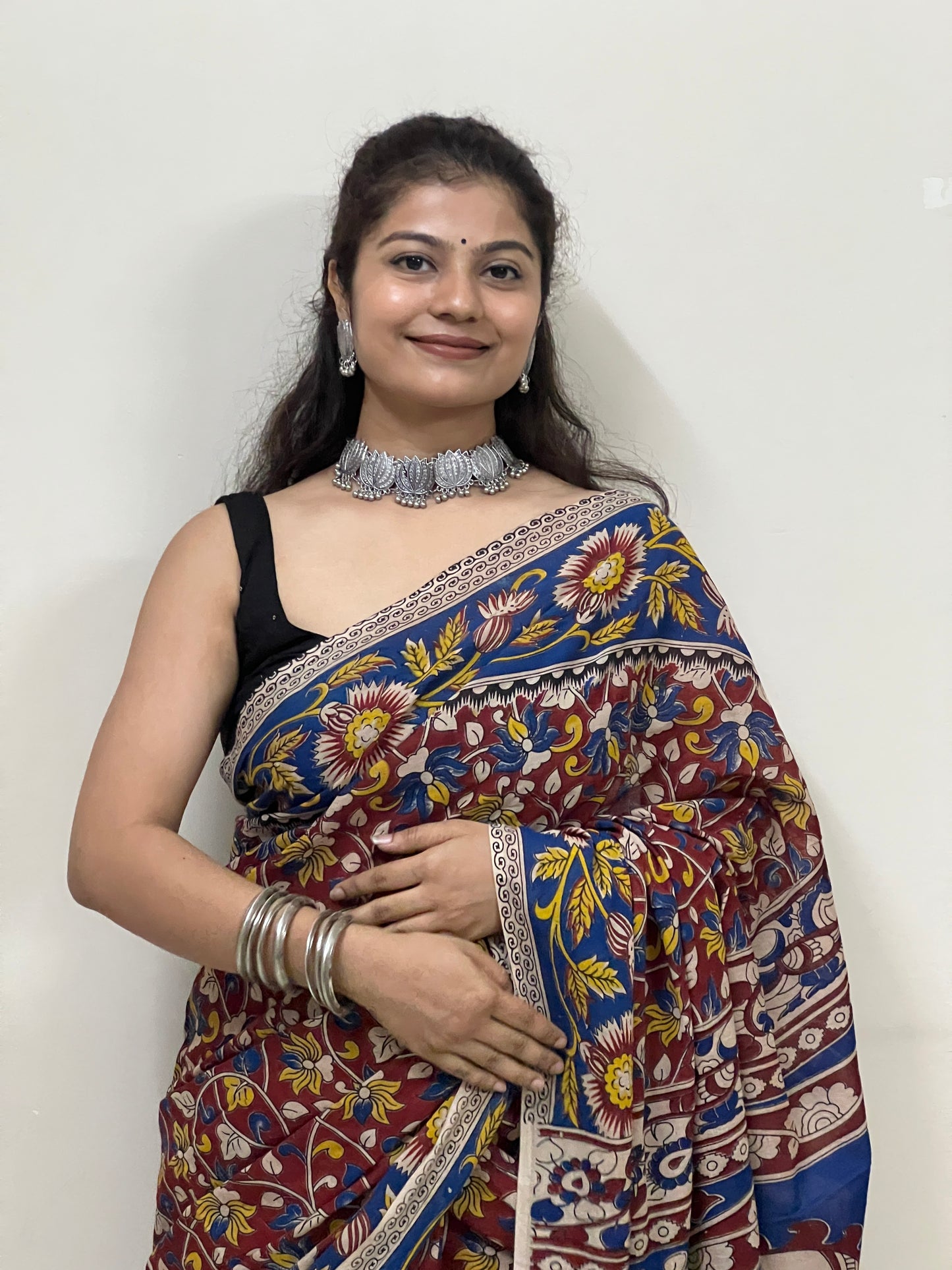 Kalamkari mul cotton saree