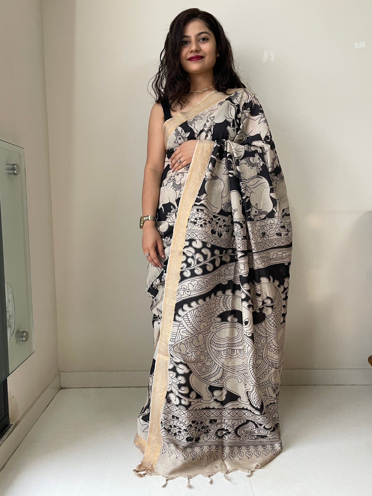 Kalamkari chennur silk saree