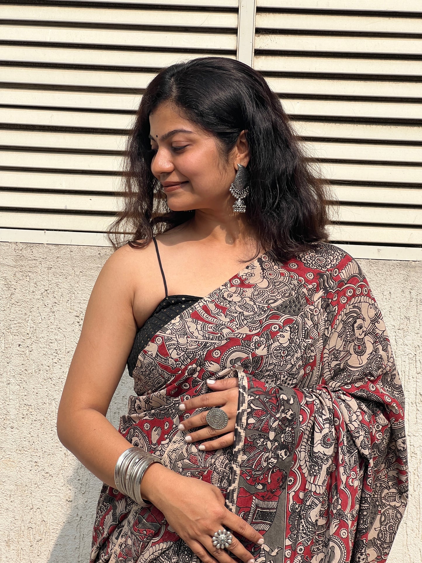 Kalamkari mul cotton saree