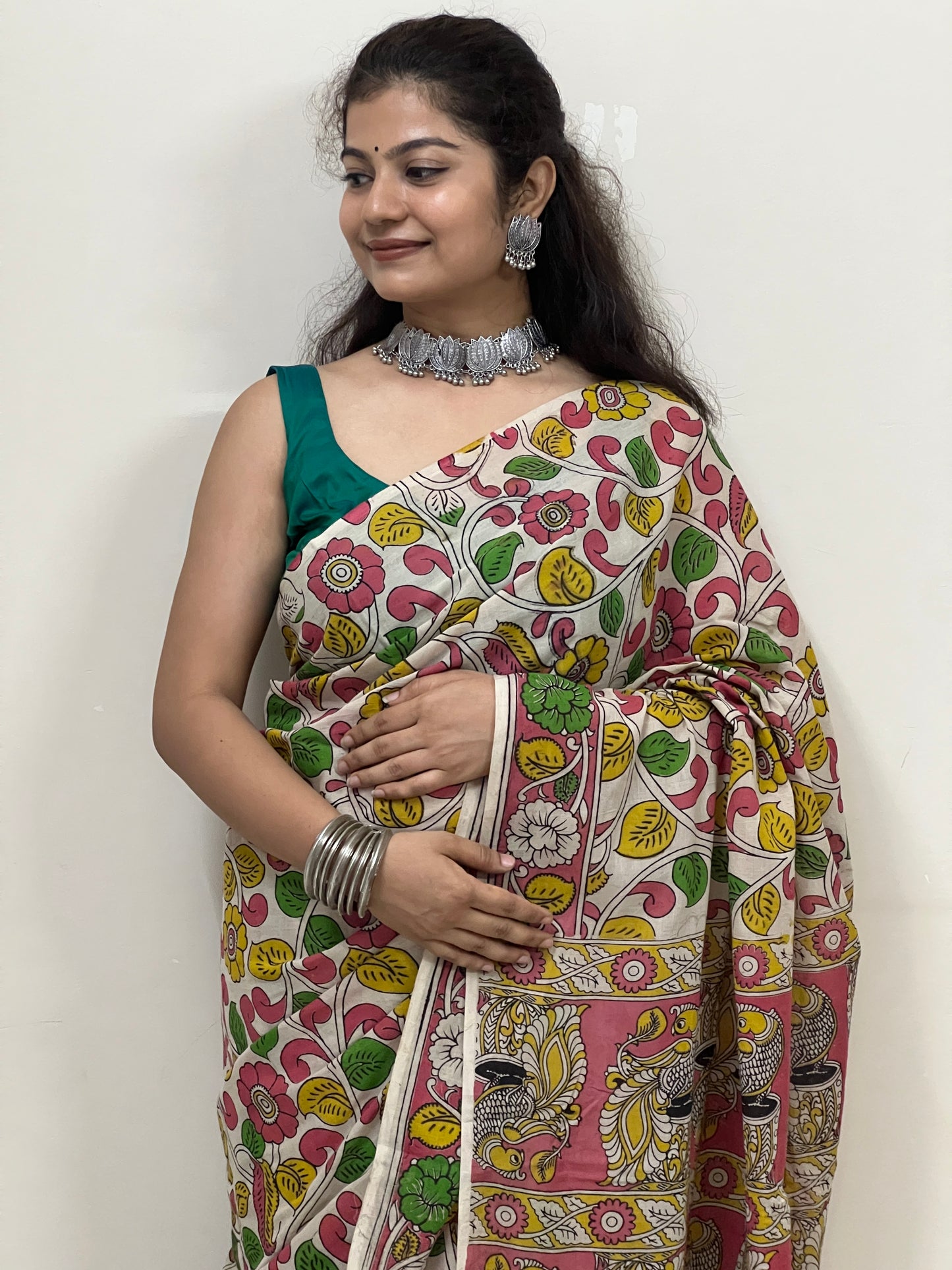 Kalamkari mul cotton saree