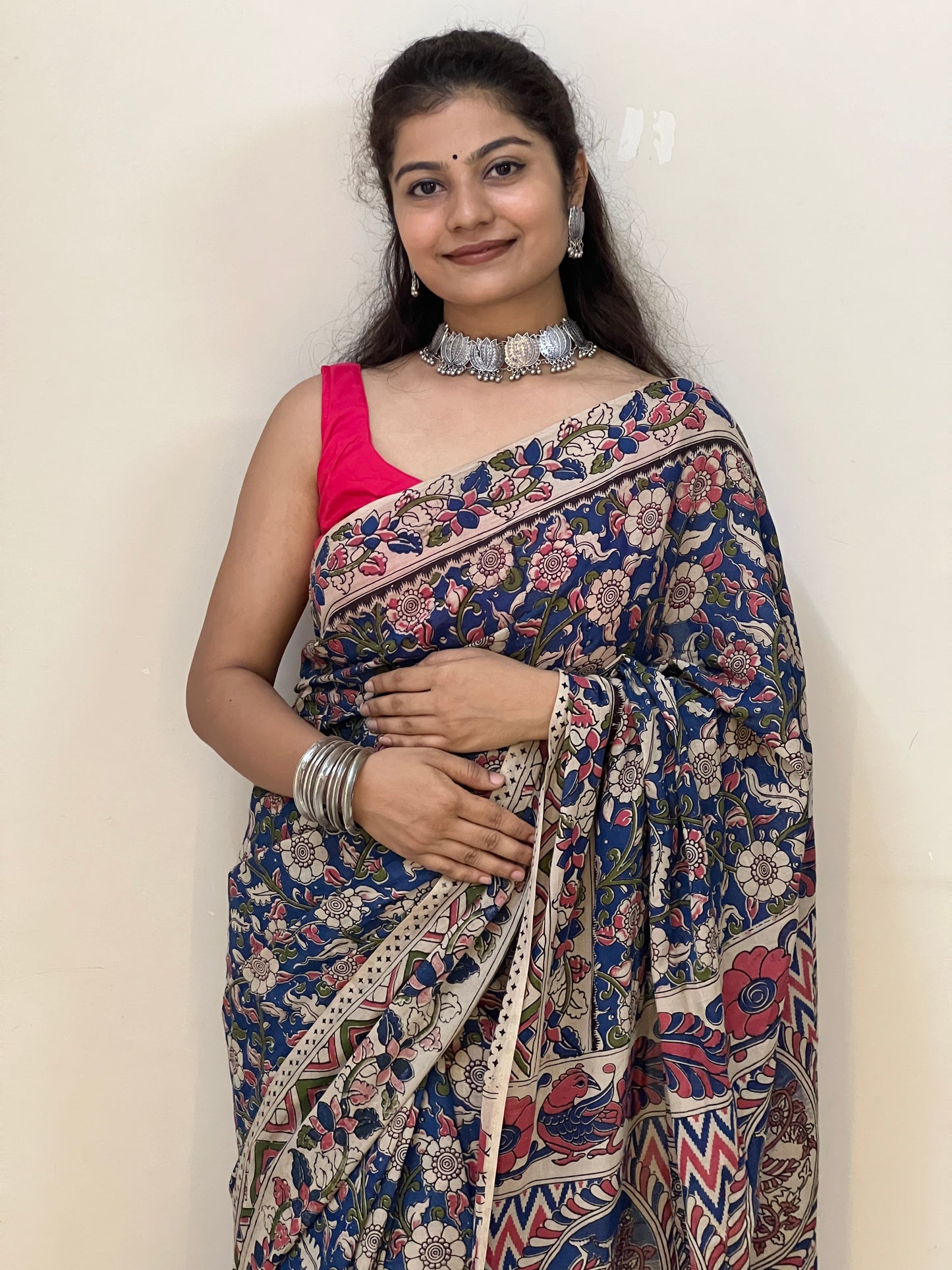 Kalamkari mul cotton saree