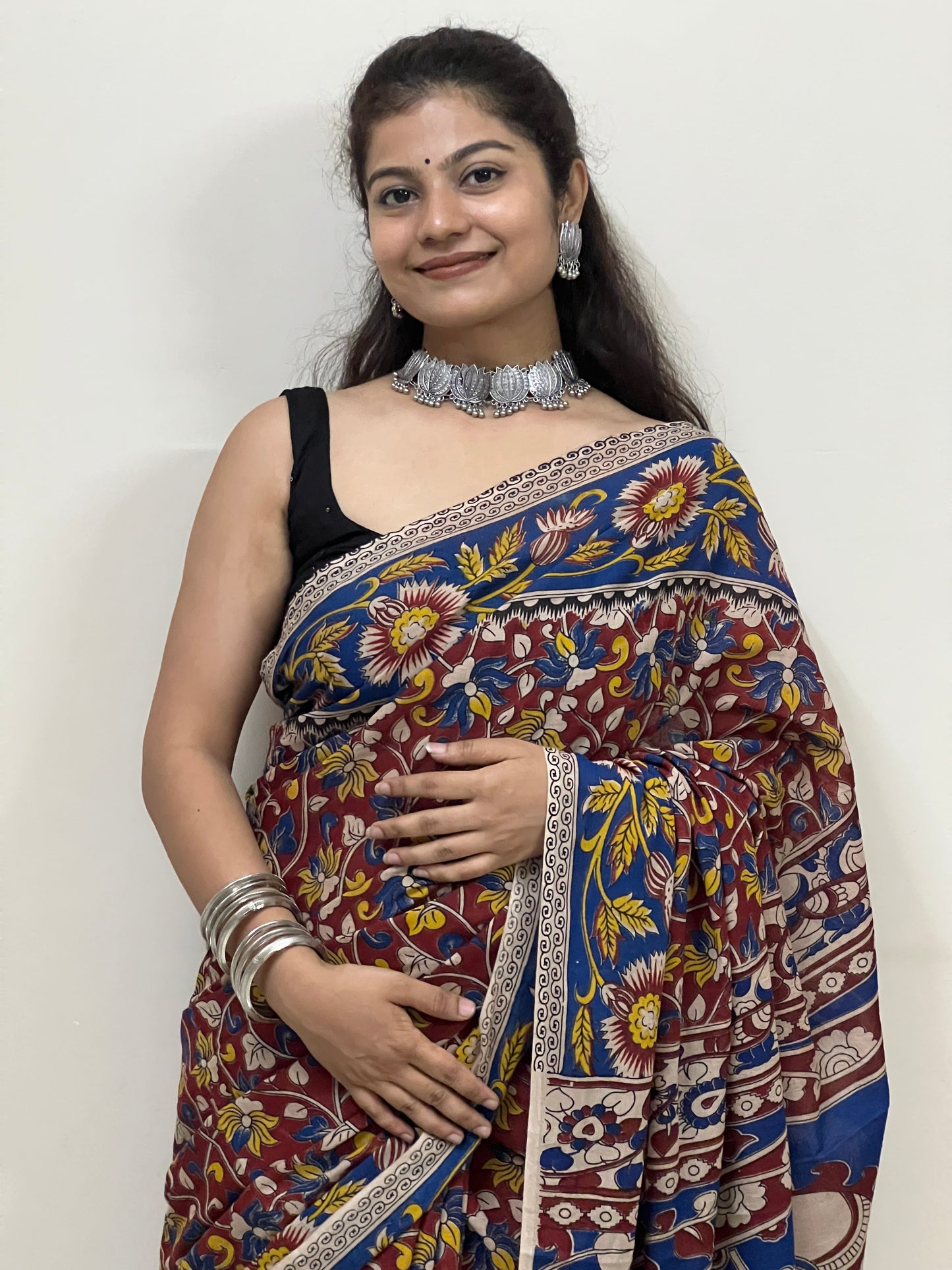 Kalamkari mul cotton saree