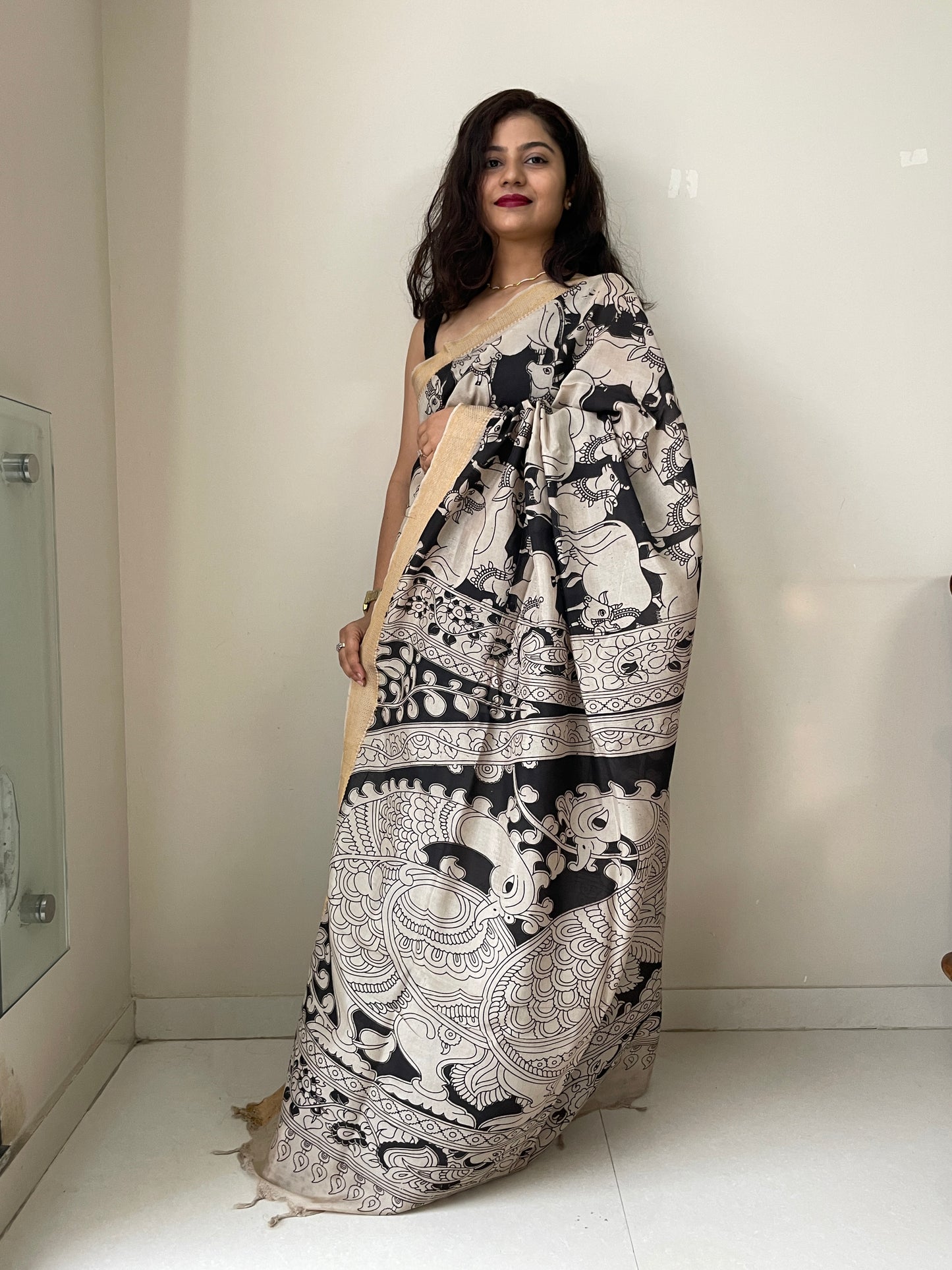 Kalamkari chennur silk saree