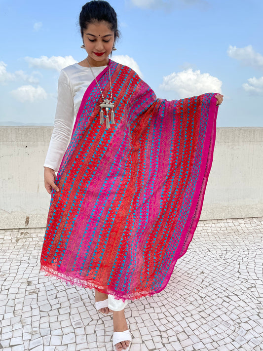 Kantha Tussar Silk Dupatta