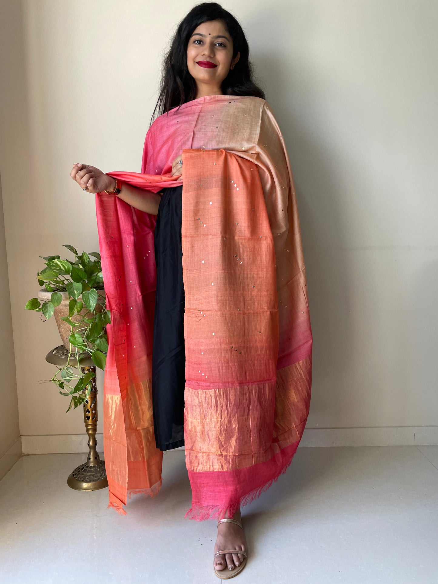 Tussar Silk Shaded Dupatta