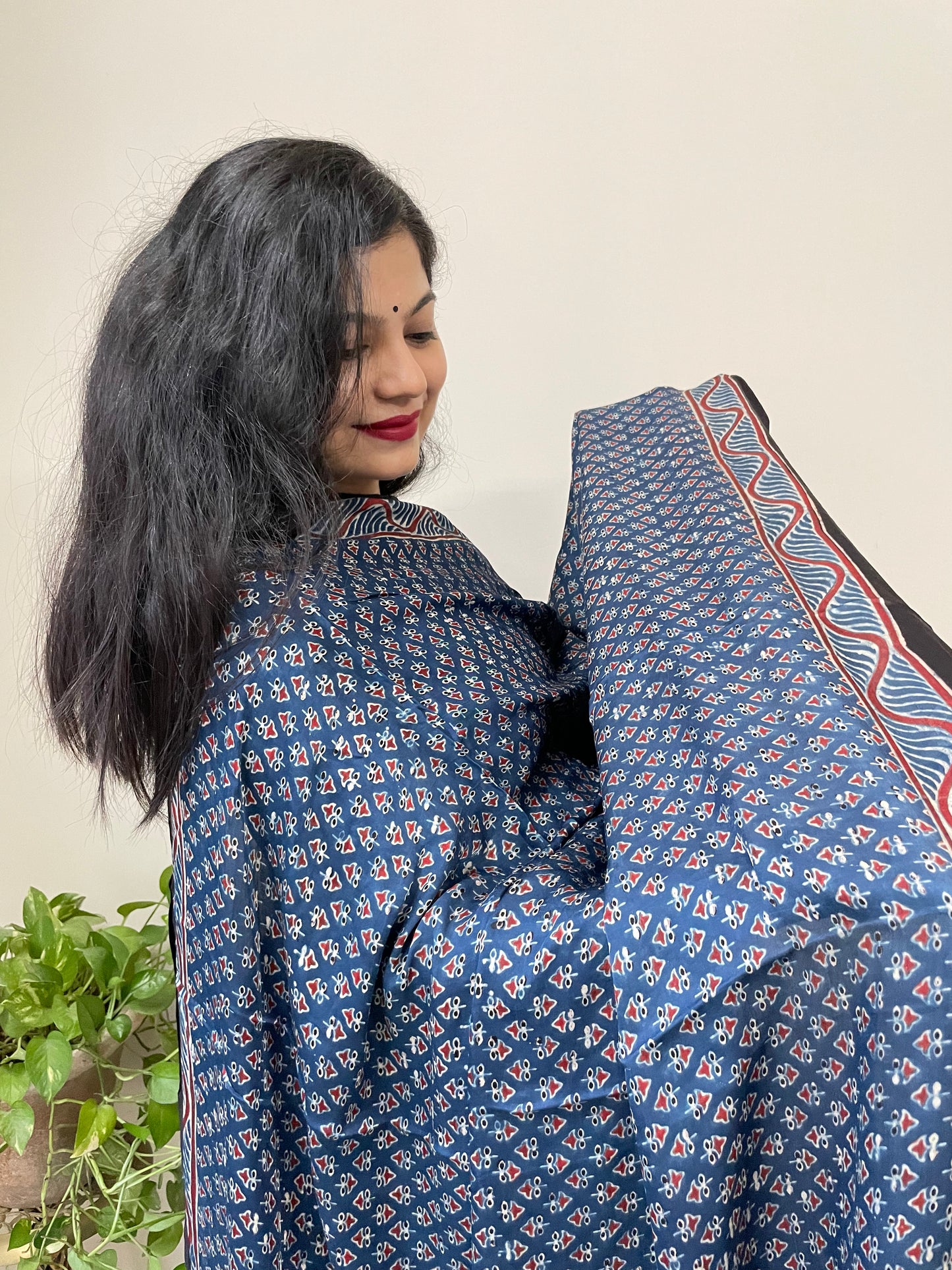 Ajrakh Modal Silk Dupatta