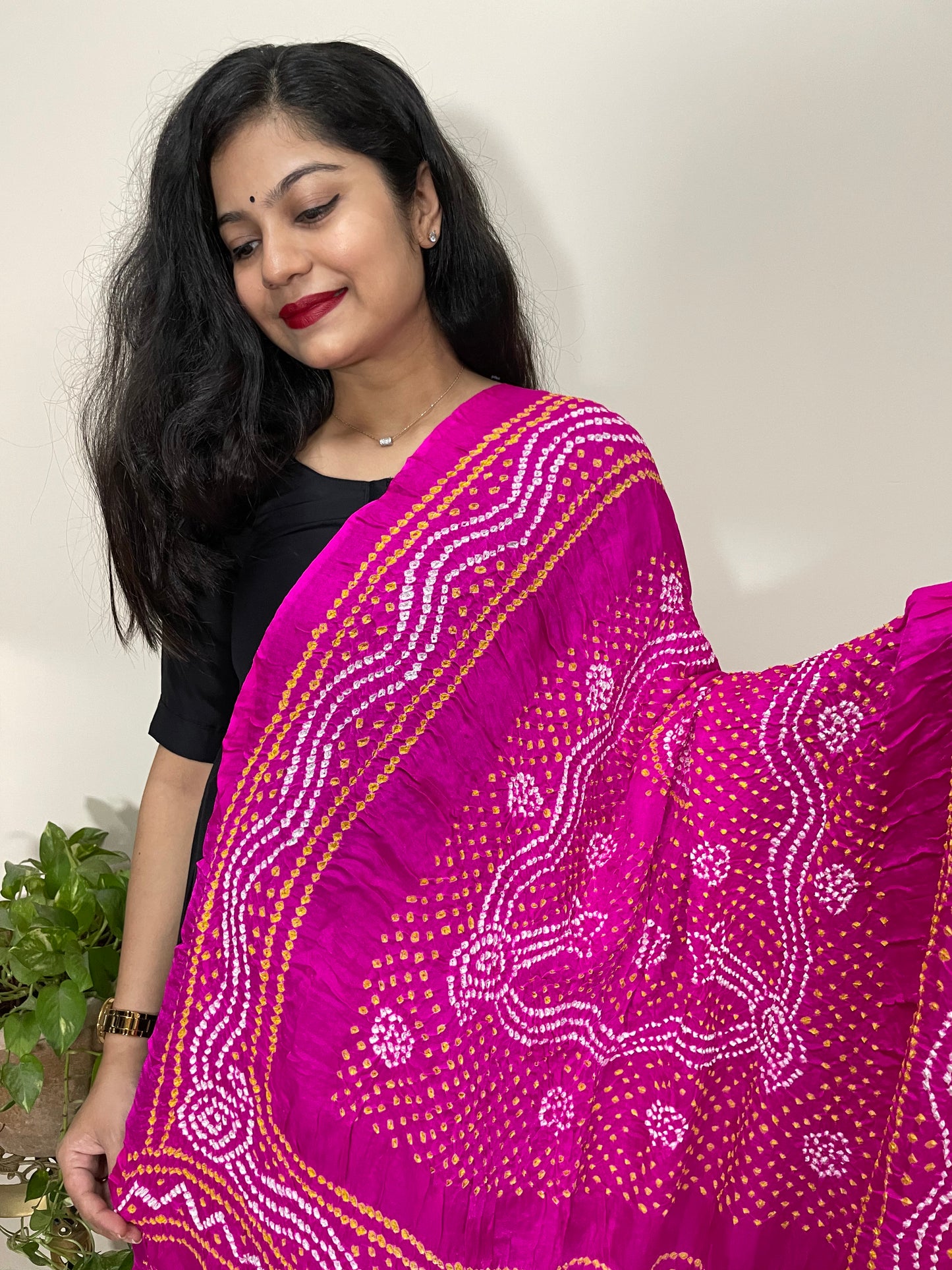 Gajji Silk Bandhani Dupatta